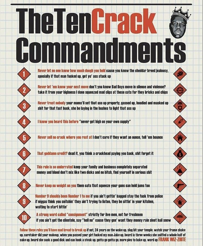 big l 10 crack commandments biggie